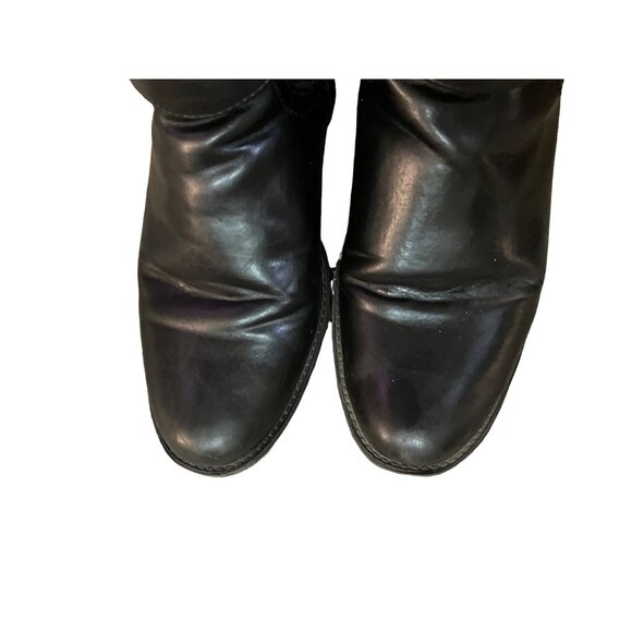 Bass Boots Womens 7.5 M Used Black Man Made Materials - Picture 4 of 16